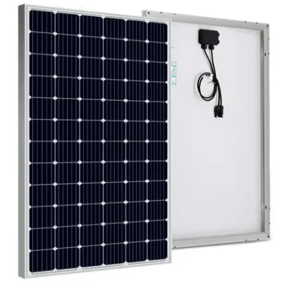 High-efficiency monocrystalline solar panel for home and commercial solar energy systems.
